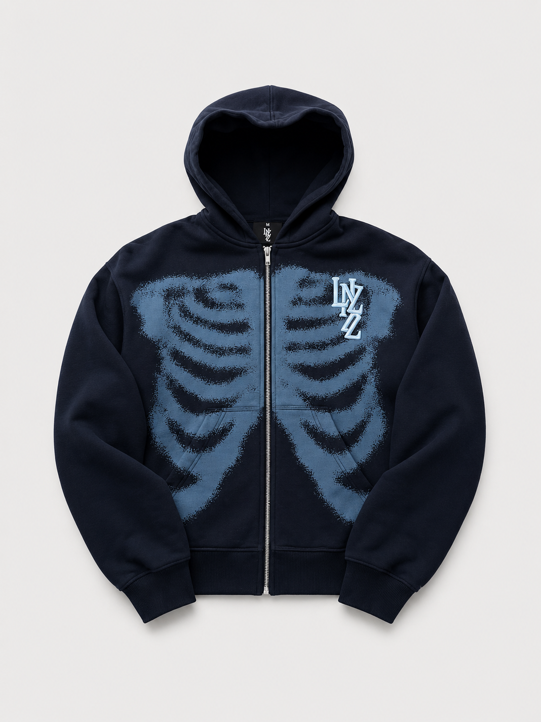 LINDZZ SKELETON ZIP HOODIE